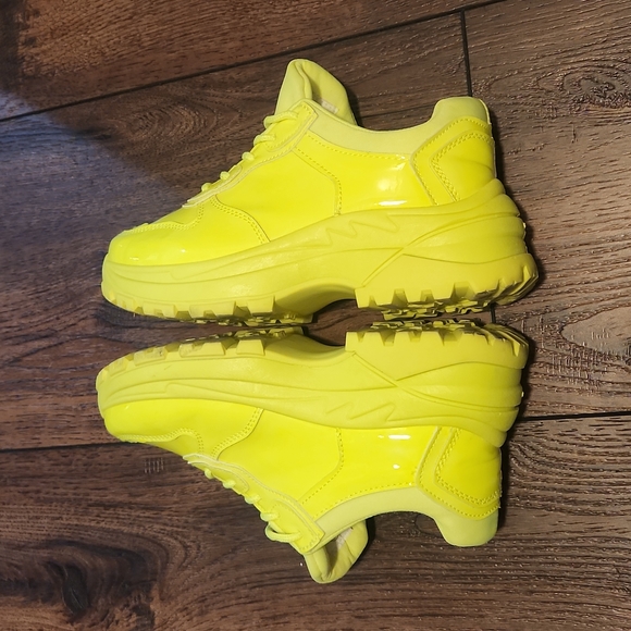 Chunky Lug Neon Sneakers - Picture 6 of 16